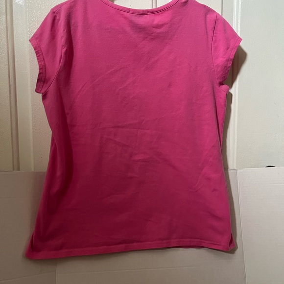 Lilly Pulitzer Hot Pink V-Neck Tee - Picture 2 of 3